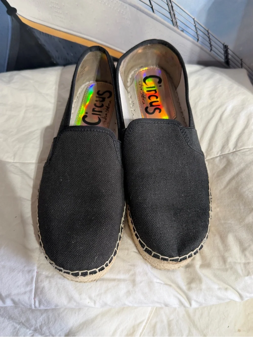 Circus by Sam Edelman women’s Black Canvas Espadrilles. Size 8. Excellent condit